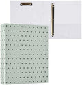 Standard View 3 Ring Binder, Sage Green Polka Dot Durable Flexible Portable Waterproof Hardcover 1.5 Inch D Rings 500-Sheet Capacity Organizer 1PC by Unknown