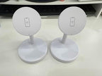 Magnetic Wireless Charger iPhone, 2 Pack 15W Fast Mag-Safe Charger Stand for iPhone 17/17 Air/17 Pro/17 Pro Max 16/15/14/13/12 Series, Wireless Charging Station for Pad/AirPods(White) - Image 2