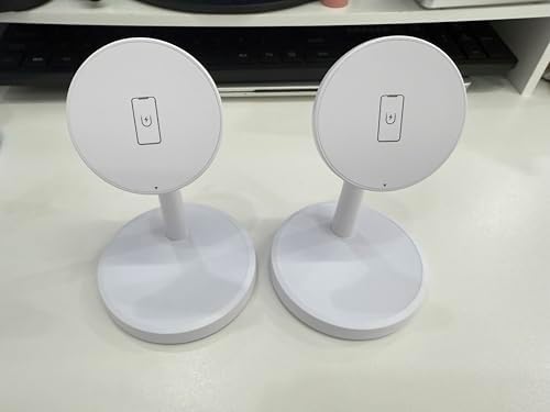 Magnetic Wireless Charger iPhone, 2 Pack 15W Fast Mag-Safe Charger Stand for iPhone 17/17 Air/17 Pro/17 Pro Max 16/15/14/13/12 Series, Wireless Charging Station for Pad/AirPods(White) - Image 2