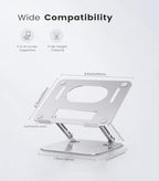 Orlian Adjustable Aluminum Laptop Stand for Desk, Laptop Riser for 11-16" - Image 6