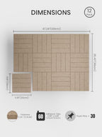 Bumusty 48" x 36" Large Cork Board Alternative, Khaki - Image 2