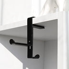 Headphone Stand Headphone Holder Headset Bracket Hanger Metal Wall Stand, Rotatable Double Clamp Hook for - Under Desk Space Save Mount(Black) - Image 3