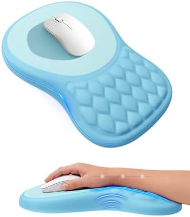 Ergonomic Mouse Pad with Sloped Memory Foam Wrist Rest by PVIPCZ
