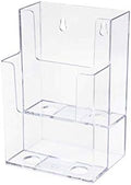 Marketing Holders 12 Pack Brochure Holder Multi Slot Rack for 4" Trifolds Maps or Menus All In One No Assembly Clear Take One Handouts Counter or Hanging Bin for Schools and Libraries by MarketingHolders