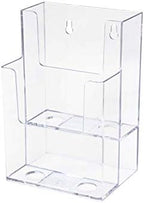 Marketing Holders 12 Pack Brochure Holder Multi Slot Rack for 4" Trifolds Maps or Menus All In One No Assembly Clear Take One Handouts Counter or Hanging Bin for Schools and Libraries by MarketingHolders