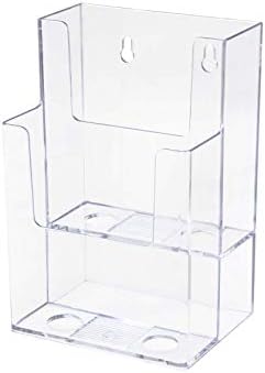 Marketing Holders 12 Pack Brochure Holder Multi Slot Rack for 4" Trifolds Maps or Menus All In One No Assembly Clear Take One Handouts Counter or Hanging Bin for Schools and Libraries by MarketingHolders