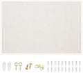 OWLKELA Linen Cork Bulletin Board, 24"x 36", White Frame by OWLKELA
