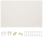 OWLKELA Linen Cork Bulletin Board, 24"x 36", White Frame by OWLKELA