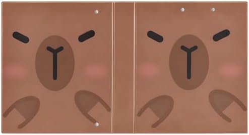 JIPONI 3 Ring Binder Capybara Face 1 Inch Round Binders for Men Women Students, Cute File Organizer for Office Home School - Image 2
