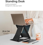 MOFT Folding Laptop Stand Lap Desk, Portable & Mini Computer Stand Laptop Desk for Travel and Home Office, Ergonomic Design with Adjustable Viewing Angles, Lightweight Computer Cooling Riser, Black - Image 3