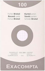 Exacompta 12 Cases 100 Index Cards 5x5 125 x 200 mm White by +Office+Supplies