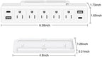 40W Under Desk Power Strip Surge Protector 1200J 5 Outlet 4 USB 6FT White - Image 6