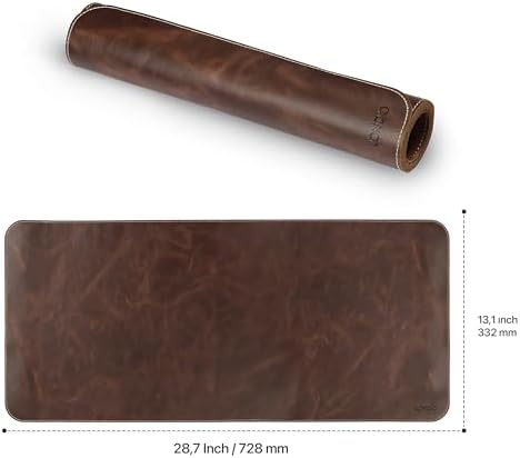 Londo Top Grain Leather Extended Mouse Pad – Large Desk Mat for Office & Gaming, Smooth Writing Surface, Non-Slip Base, Durable & Stylish Workspace Accessory - Image 2