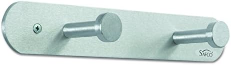 Safco Nail Head Wall Coat Rack - Durable Metal Satin Aluminum Hooks - Easy Install & 10Lbs Capacity - Image 4