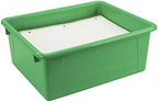 Storex Letter Size Deep Storage Tray – Organizer Bin for Classroom, Office and Home, Green, 10-Pack (62527A05C), 10 x 13 x 5 Inches - Image 5