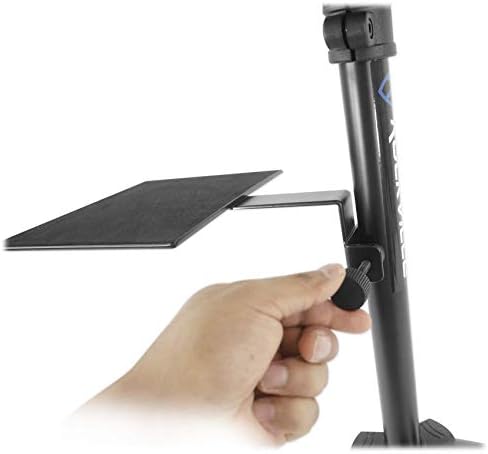 Rockville RLS68 Adjustable DJ Laptop, Tablet Tripod Stand with Dual Trays - Image 4