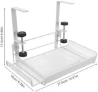 ibasenice Under Desk Shelf: Metal Storage Rack with Clamp Desk Cable Management Tray Organizer Basket for Cables Papers and Office Tables Supplies White - Image 7