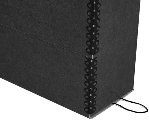 Lineco Archival Document Storage Box, Black, 12.5" x 10.5" x 5" - Image 4