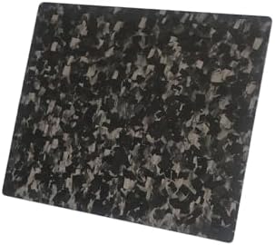 Multipurpose Carbon Fiber Mouse Pad - Hard, Thin, and Lightweight for Office, Gaming, and Daily Computer Use on Desk or Lap (Forged, Medium) by Banjiang