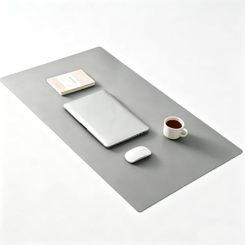 Desktop Protector, Leather Desk Mat Pad, 15.5"x 47" Transparent Computer Desk Mat, Writing Pad Round Edge, Non-SlipTablecloth Protector for Refrigerator Top & Countertops by Unknown