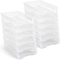 Geetery Turn in Trays Classroom, Clear, Set of 12 by Geetery