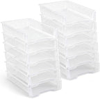 Geetery Turn in Trays Classroom, Clear, Set of 12 by Geetery