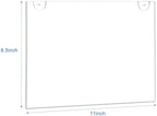 Acrylic Sign Holder 8.5 x 11 Horizontal, Wall Mount Document Holder, Clear Plastic Picture Frame with Tape Adhesive and Screws for Office, Home, Store, Restaurant - 12 Pack - Image 2