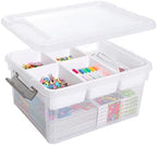 Citylife 17QT Clear Craft Organizers and Storage Box with Removable Tray by CITYLIFEHomeOrganization