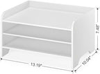 Bamboo File Organizer for Desk, Desktop Paper Tray and Mail Holder - Image 4