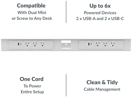 Desky Mini Cable & Power Tray Space Gray None - Image 3