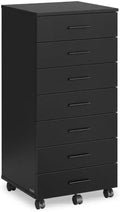 VASAGLE File Cabinet with Wheels, 7 Drawers, Tool-Free Sliding Rails by VASAGLEbySONGMICSHOME