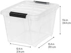 IRIS USA 4-Pack 19 Quart Storage Bins with Lids, Clear - Image 2