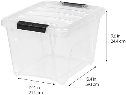 IRIS USA 4-Pack 19 Quart Storage Bins with Lids, Clear - Image 2