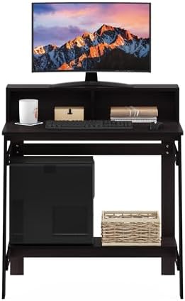 Furinno Simplistic 31-Inch Compact Computer Desk, Dark Mocha - Image 5