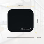 Fellowes Mouse Mat with Non-Slip Rubber Base - Mouse Pad with Antibacterial Protection - Suitable for Both Optical and Laser Mice - 199 x 232 x 2mm - Black - Image 5