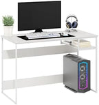 Furinno Moretti 45-Inch Wide Metal Frame Desk, Solid White by Furinno-FitsYourSpaceFitsYourBudget