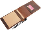 JJNUSA Genuine Leather Notepad Cover For Mini Pocket Notebook 4" X 6", Leather Cover For Rite In The Rain Top-Spiral Notebook,Travel Index Cards 4 x 6 / 4" x 6" Cover Holder Jotter brown by JJNUSA