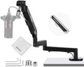 NEEWER MS002 Low Profile Desk Mic Boom Arm Stand with 360° Swivel Adjustable Pneumatic Damping Cable Management Cleaning Cloth, Desktop Mount Holder Compatible with Shure MV7 SM7B Blue Yeti Microphone by Neewer