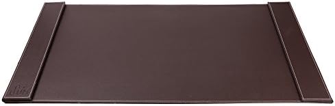 SumacLife Executive Modern Large Matte Coffee Brown Leather Laptop Mat Office Desk Pad 34" x 20" with Lifting Side Rails for Blotter Paper - Image 2