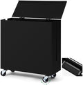 Briwooody Extra Large Metal Cable Management Box with Caster Wheels, Black by Briwooody