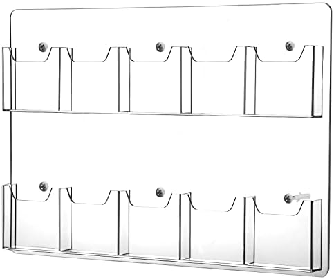Eersida 10 Pockets Acrylic Brochure Pamphlet Holder for Flyer Literature by Eersida
