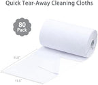 Greenfound Microfiber Cleaning Cloth Roll -80 Pack, 11.5x11.5, Tear Away Towels, Reusable and Washable Rags, White - Image 2