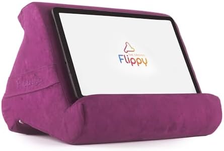 Flippy Original Tablet Pillow Stand & iPad Holder, Gift for Book Lovers & Readers, Multi-Angle Stand with Storage for Lap, Desk & Bed, Compatible with Kindle, Fire, iPad & Samsung, Orchid You Not by Flippy