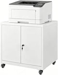 23.6" H Locking Printer Stand with Storage Cabinet & Wheels by Unknown