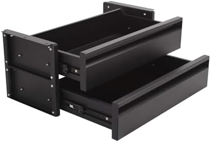 POPMOON 15in 2-tier Under Desk Drawer Adjustable Pull-Out Storage Organizer by POPMOON