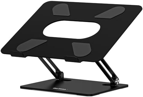 BoYata Laptop Stand, Adjustable Multi-Angle Riser, Up to 17 Inches, Black by Boyata