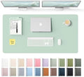 YSAGi Leather Desk Protector, Office Mat, Large Mouse Mat, Non-Slip PU Leather Blotter, Laptop Desk Pad, Waterproof Writing Pad for Office and Home (Pale Green, 47.2" x 23.6") by YSAGi