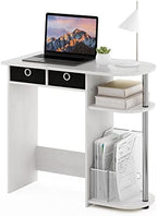 Furinno Go Green Desk, 31.5" Wide Gaming Desk with 2 Side Shelves and Storage Bins, Computer Desk, Office Desk for Home Office, Study Room, Dorm, Bedroom, White Oak by Furinno-FitsYourSpaceFitsYourBudget