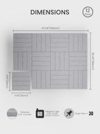 Bumusty 48" x 36" Large Cork Board Alternative, Soft Gray - Image 2