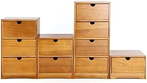 Storage Chest, Wooden Drawer Box, Desk Top Storage with 1/2/3/4 Drawers,Storage Box Drawer Box Desk Organizer, Cosmetic Drawer Storage Box-2-Drawer - Image 4
